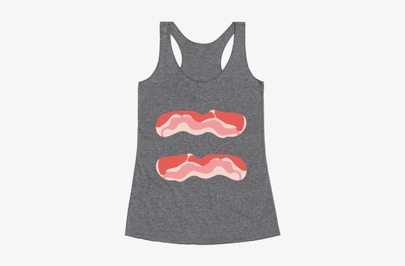 Bacon Equality Symbol Racerback Tank Top - I D Rather Be Sleeping Shirt, transparent png #1212607