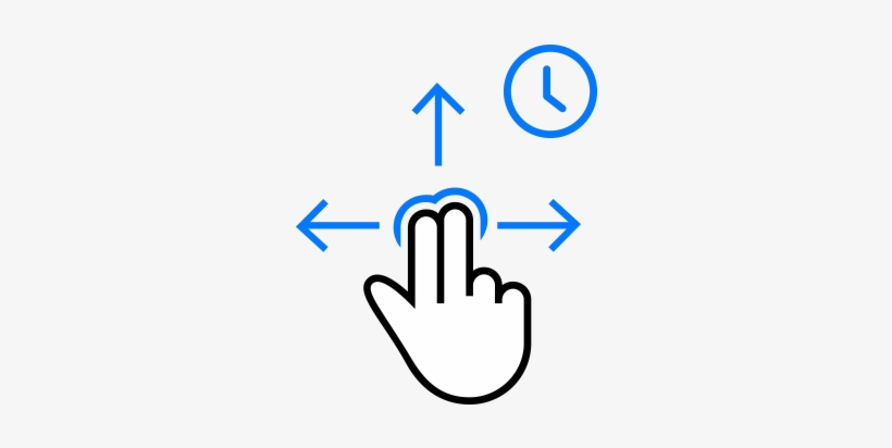 Hold Two Fingers And Move - Arrows Up Down Left Right, transparent png #1212642