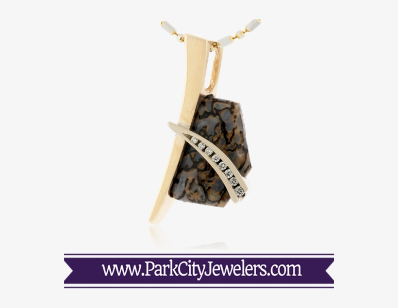 Dinosaur Bone & Diamond Necklace - Necklace, transparent png #1212907