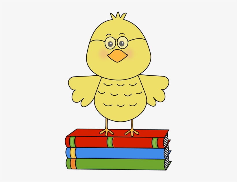 Cute Clipart Book - Bird With Book Clipart, transparent png #1213309