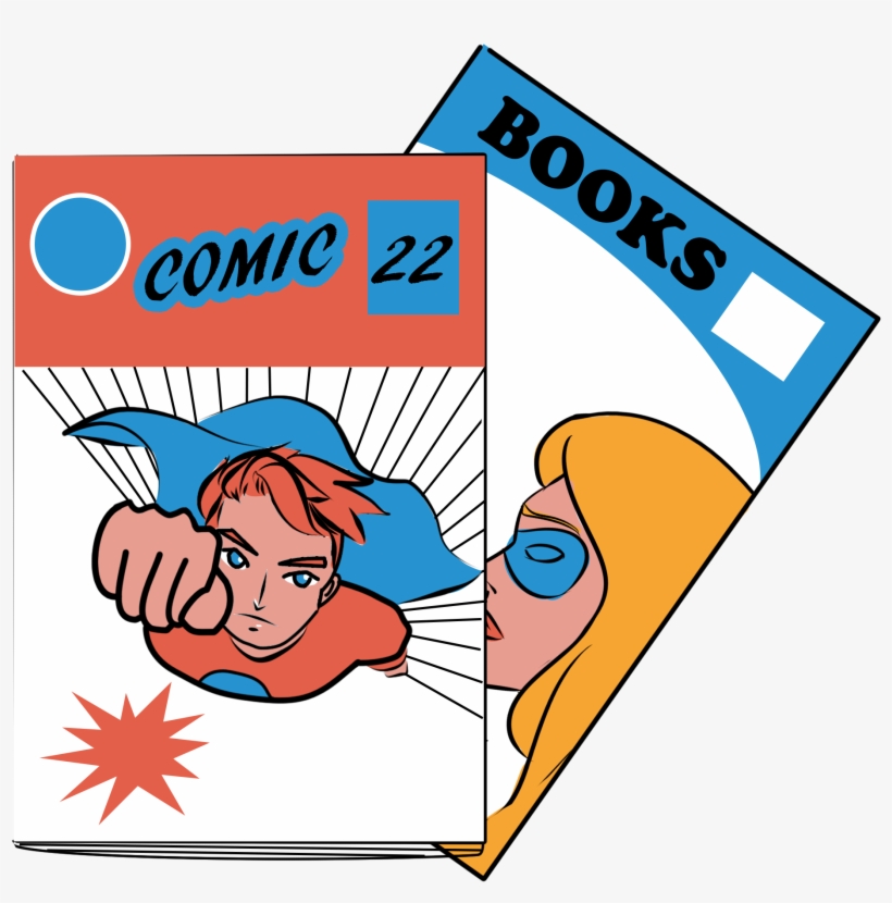 Books The Varsity - Cartoon Comic Book Clipart Png - Free Transparent PNG  Download - PNGkey