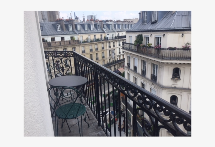 Downtown Paris Flat With Balcony - Balcony, transparent png #1213398