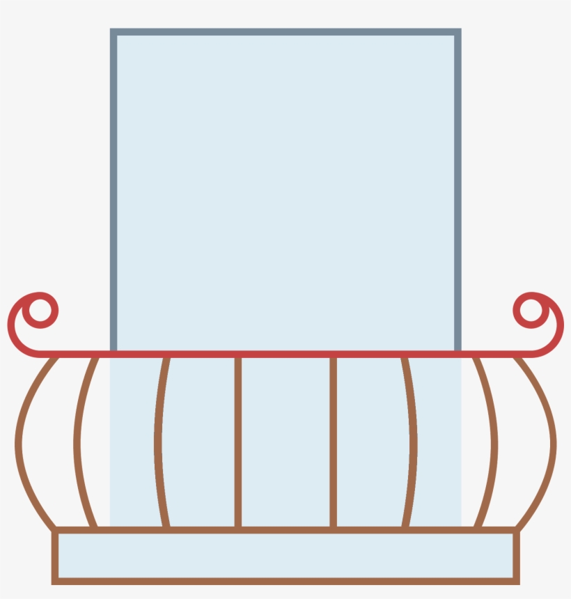 Balcony Icon - Imagenes De Balcon Para Dibujar Facil, transparent png #1213697