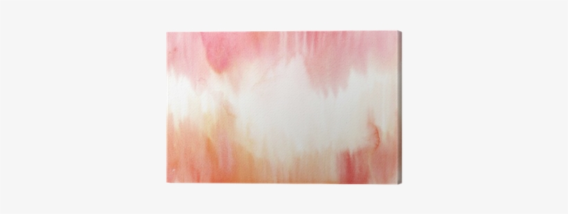 Orange And Pink Watercolor Background Canvas Print - Painting, transparent png #1213702