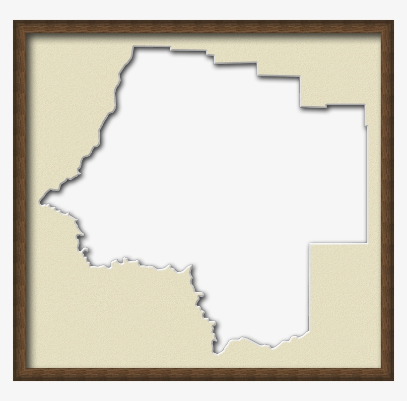 A Map Of Levy With A Wood Picture Frame With A Cream - Rustic Wood Frame, transparent png #1213823