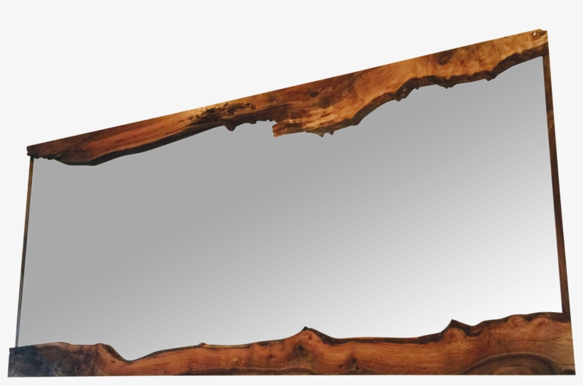 Live Edge Framed Mirror Black Walnut On Chairish - Mirror With Live Edge Wood Frame, transparent png #1213865