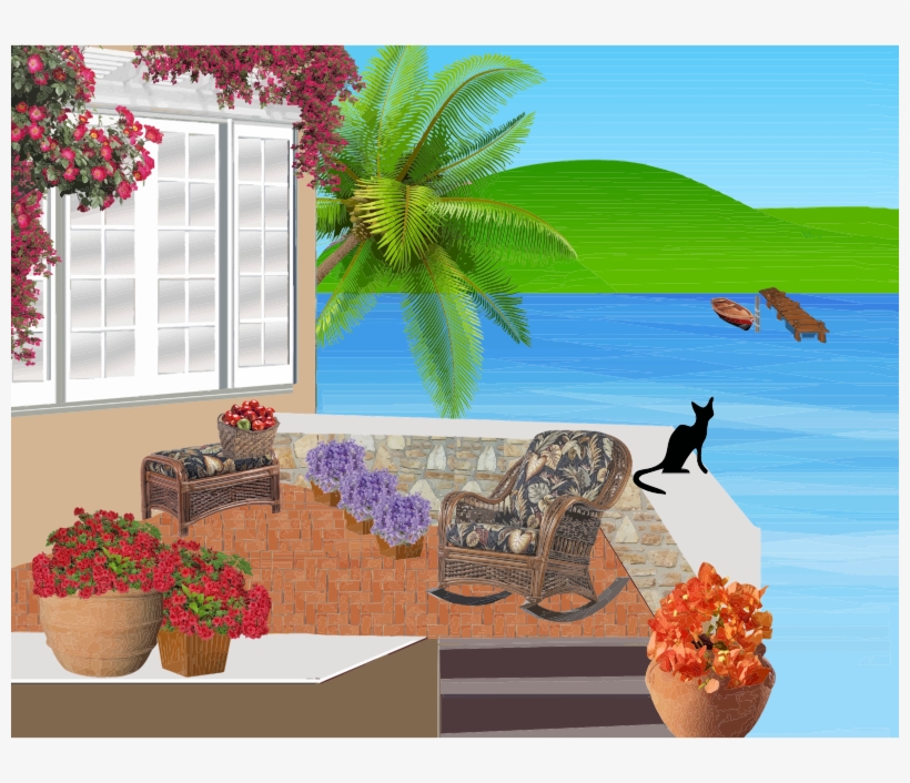 Porch Clipart Balcony - Balcony, transparent png #1213916