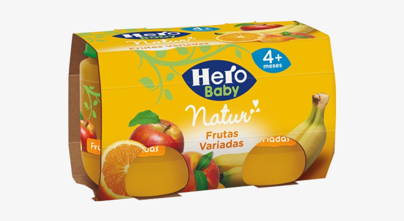 Frutas Variadas Comprar Online - Hero Baby Tarrito Melocoton Plátano, transparent png #1214088