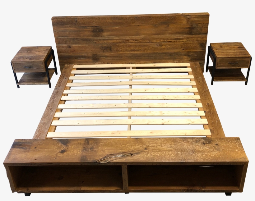 Benjamin Bed, Reclaimed Wood Platform Bed - Barn Wood Platform Bed, transparent png #1214093