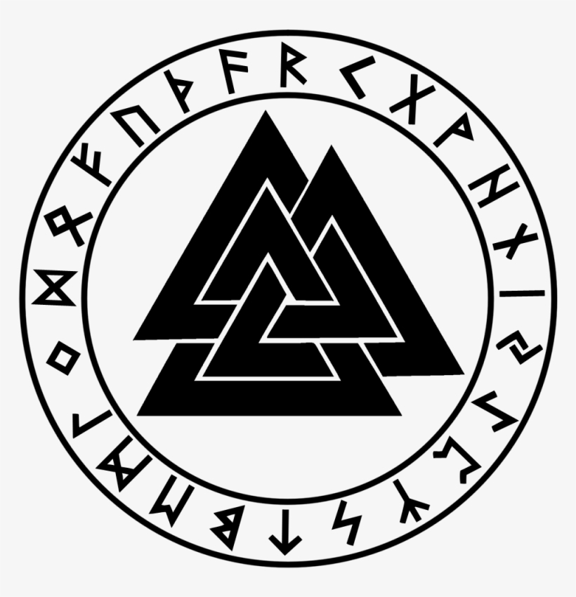 Valknut Runes - Valknut With Runes Tattoo, transparent png #1214203