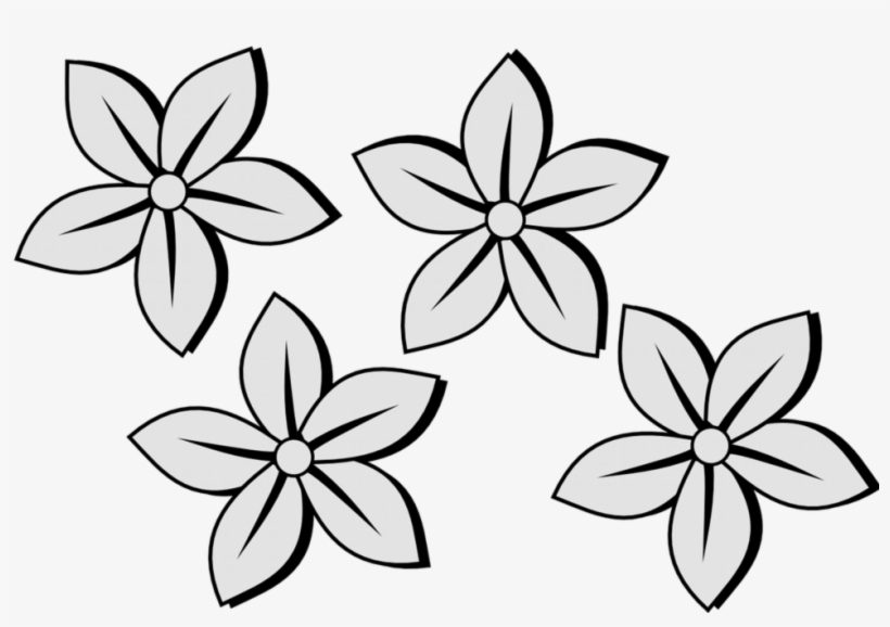 990x652wesome Image Of Flower To Draw How To Draw Flower - Black And White Clip Art Flowers, transparent png #1214516