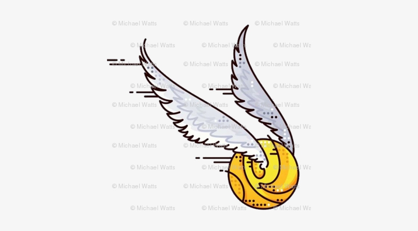 The Golden Snitch Back - Harry Potter Quidditch Clipart, transparent png #1214952