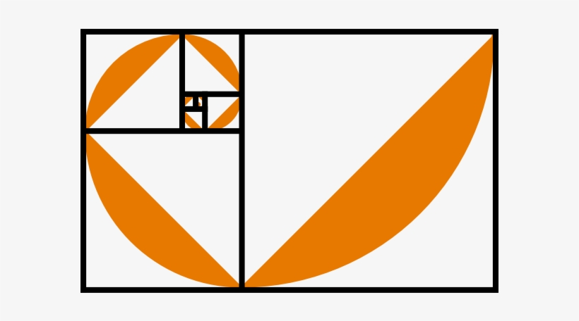 Fibonacci Spiral Orange 2 Clip Art - Fibonacci Clipart, transparent png #1215214