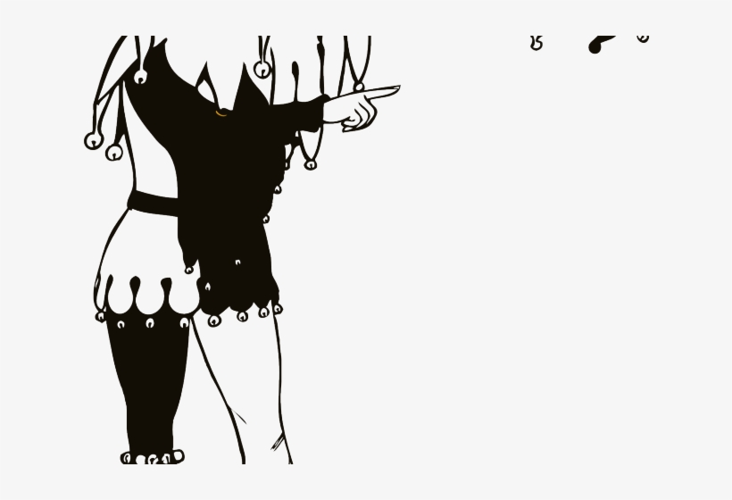 Jester Clipart Black And White - Jester, transparent png #1215467