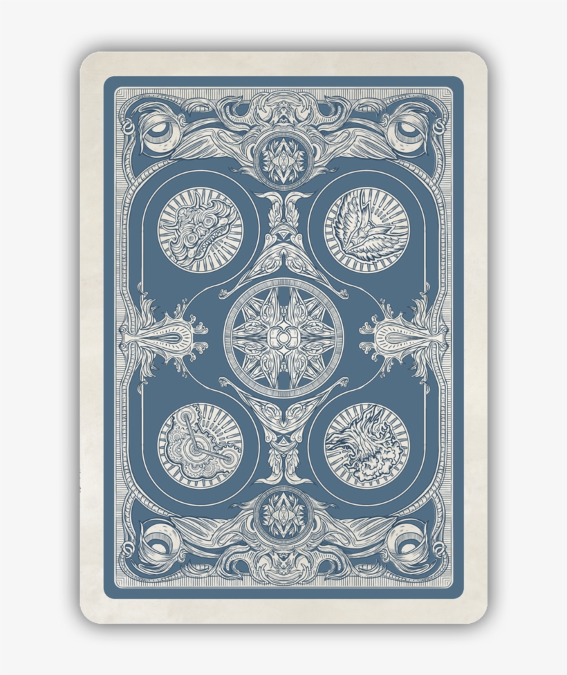 Playing Cards Back Png - Albino Dragon Kingdoms Of A New World Playing Cards, transparent png #1215512