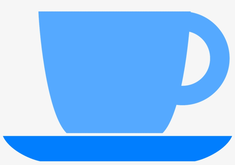 Coffee, Cup Saucer Silhouette Isolated Drink Coffe - Coffee Icon Blue Png, transparent png #1215551