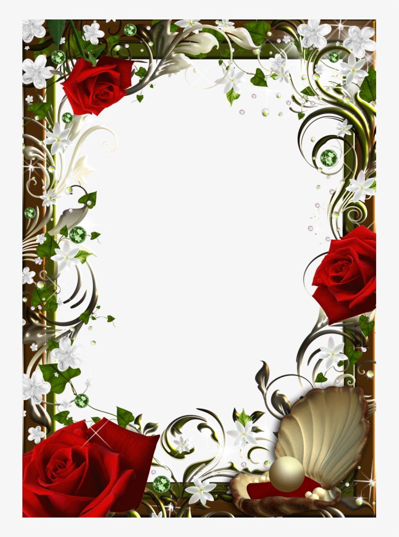 Red Rose Frame Clipart - Borders Roses, transparent png #1215848