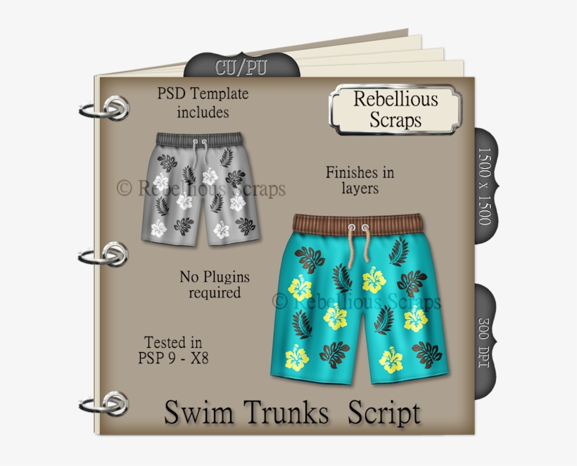 Swim Trunks - Pahu Drum, transparent png #1215938