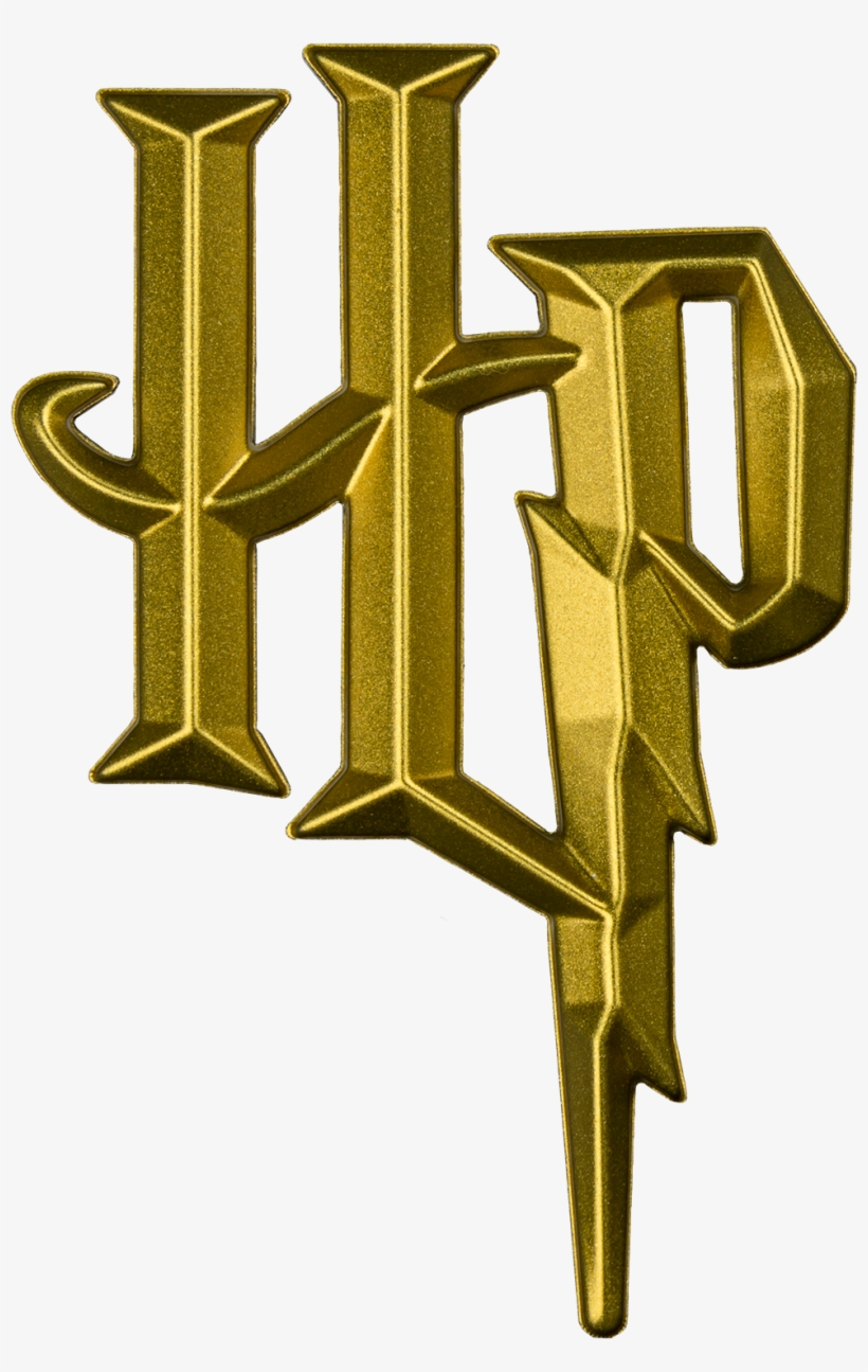 Harry Potter Logo 3d Gold Chrome Premium Emblem - Harry Potter Logo, transparent png #1215964