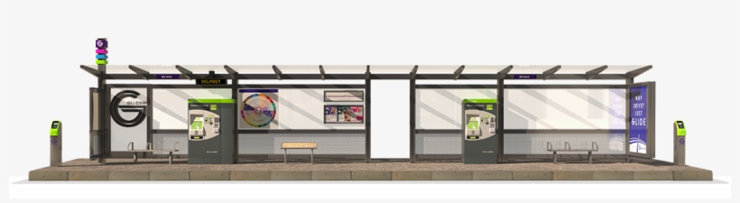 Patronage On The High Frequency Park And Ride Bus Services - Belfast Glider Bus Stop, transparent png #1216118