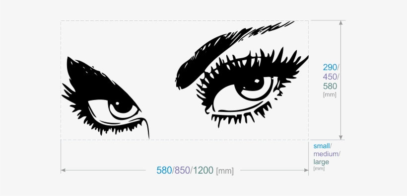 Colours Available - - Wall Sticker Eyes, transparent png #1216353