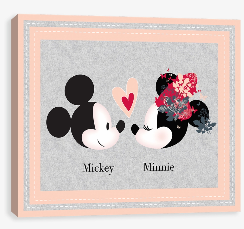 Mickey And Minnie Heads - Mickey Canvases By Entertainart - Mickey & Minnie, transparent png #1216966