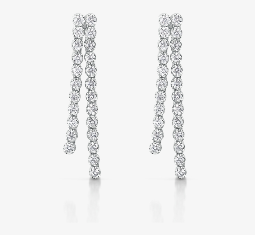 Earrings Classic Douple Streak Diamond Earrings - Earring, transparent png #1217260