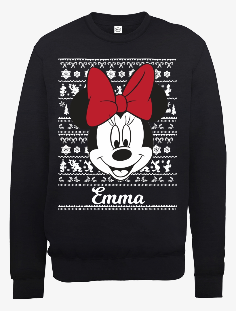 Official Mickey Mouse Womens Personalised Christmas - Disney Mickey Mouse Christmas Mickey Face Red Christmas, transparent png #1217292