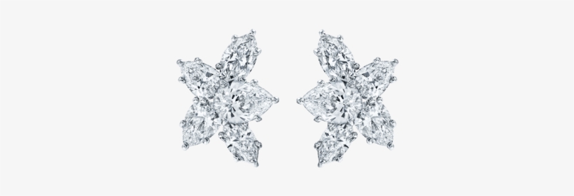 Winston™ Cluster By Harry Winston, Large Diamond Earrings - Harry Winston Cluster Earrings, transparent png #1217487