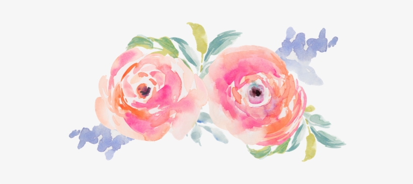 2 / 5 Flowers - Pink Watercolor Flower Mousepad, transparent png #1217513