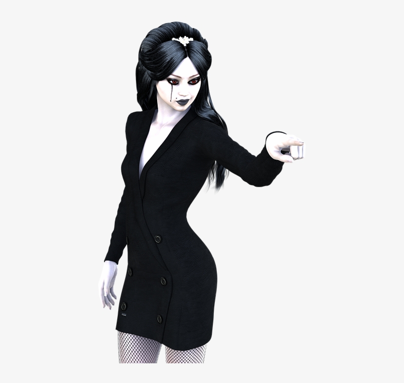 Dark, Gothic, Girl, Woman, Sensual, Sexy, Lady - Dark Girl Png, transparent png #1217664