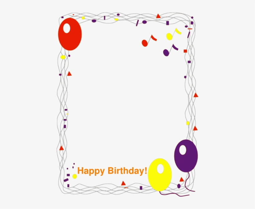 Birthday Boarder Png - Happy Birthday Border Png, transparent png #1217925