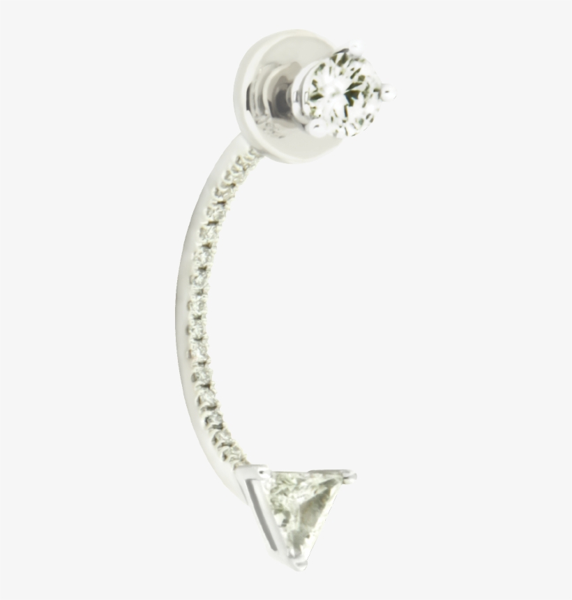 Dot And Triangle Diamond Earring - Delfina Delettrez Delfina Delettrez Dot Triangle Earring, transparent png #1218174
