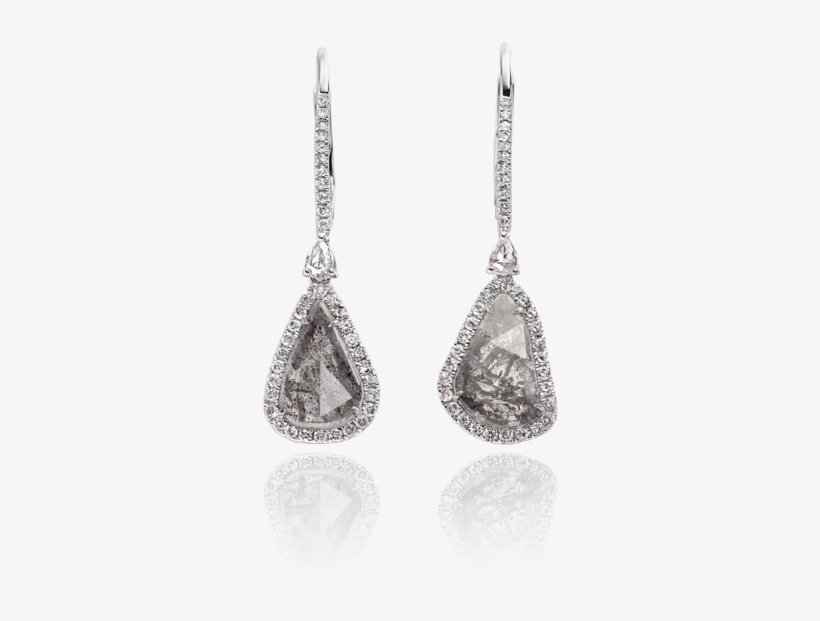 Sliced Diamond Earrings - Earring, transparent png #1218245