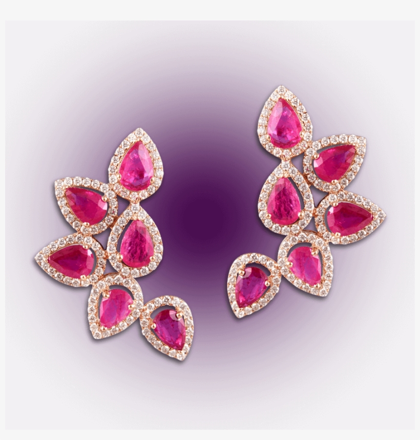 Split Design Diamond Earrings - Earring, transparent png #1218320