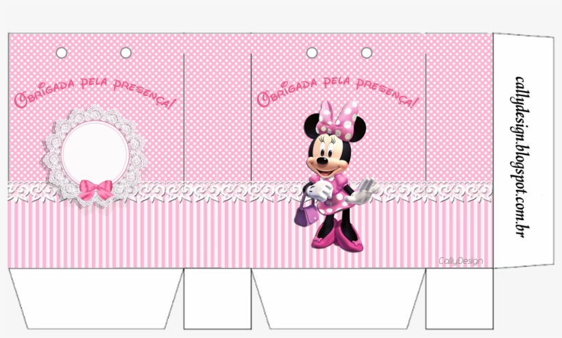 Sacolinha Pequena Para Lembrancinhas Minnie Rosa Minnie - Roommates Disney Minnie Bow-tique Wall Sticker, transparent png #1219010