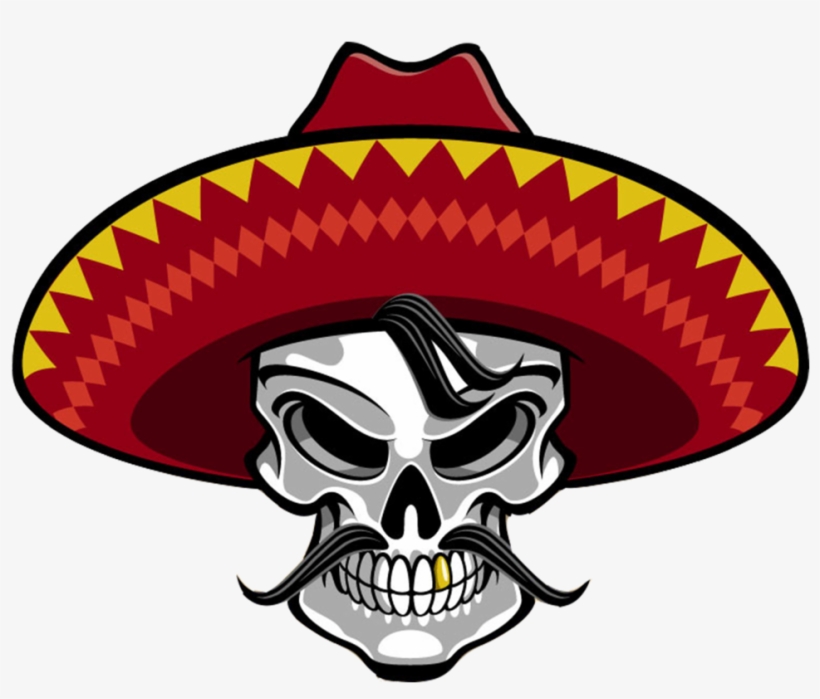 Skull - Maracas Crossed With Skull, transparent png #1219389