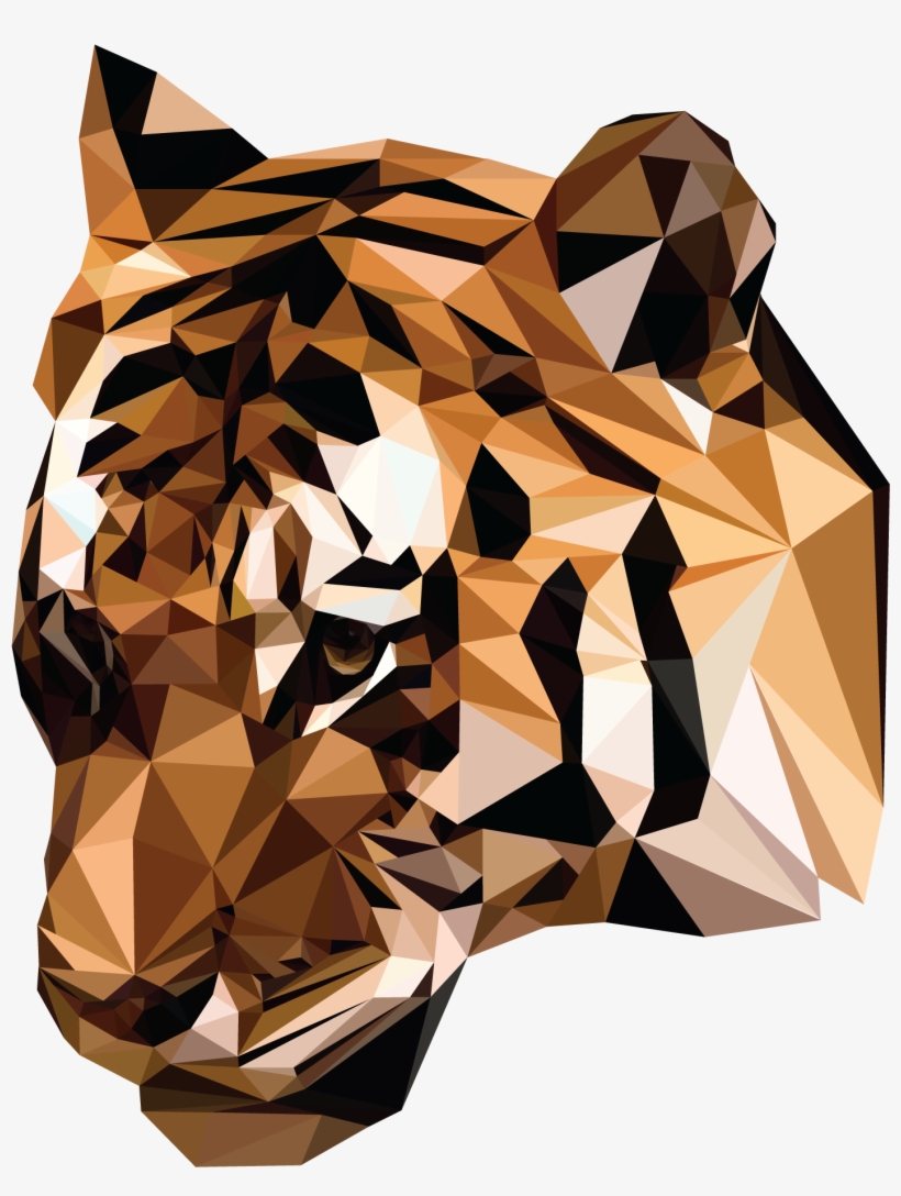 Tiger Polygongraphic Design - Polygon Tiger Png, transparent png #1220169