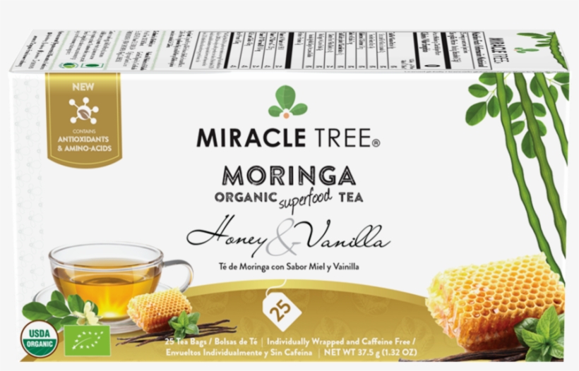 Organic Moringa Superfood Tea, 25 Individually Sealed - Miracle Tree - 6 Count Of Organic Moringa Superfood, transparent png #1220260