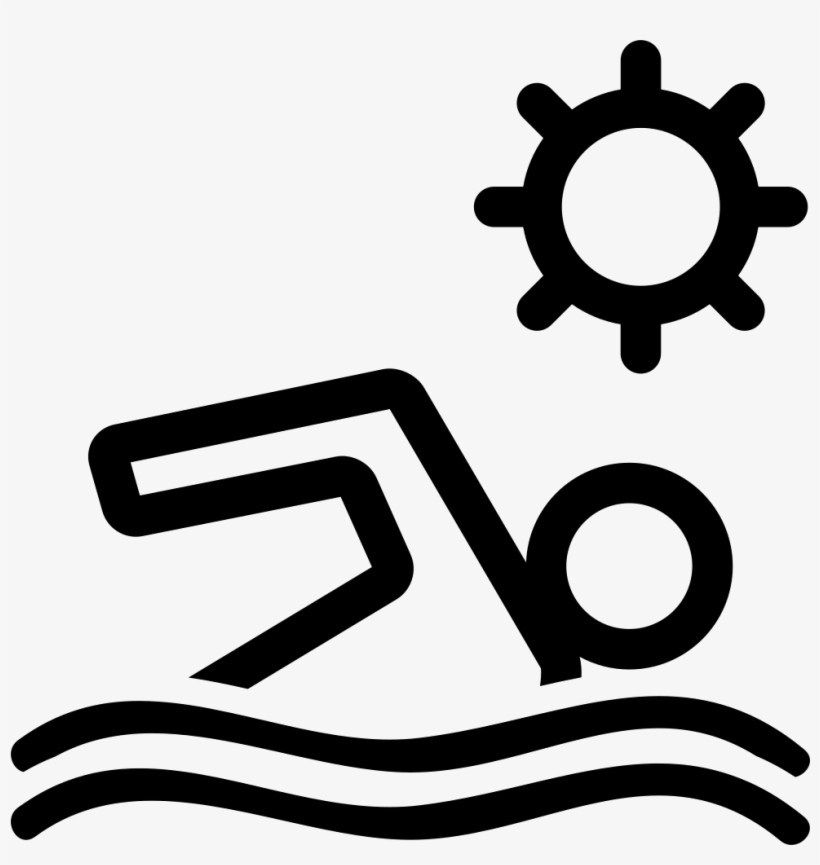 Swimmer In Water Waves Under The Sun Comments - Nadador Icono, transparent png #1220777