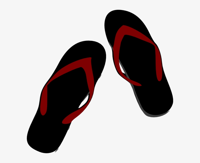 Image Royalty Free Clip Art At Clker Com Vector Online - Red Flip Flops Png, transparent png #1221320