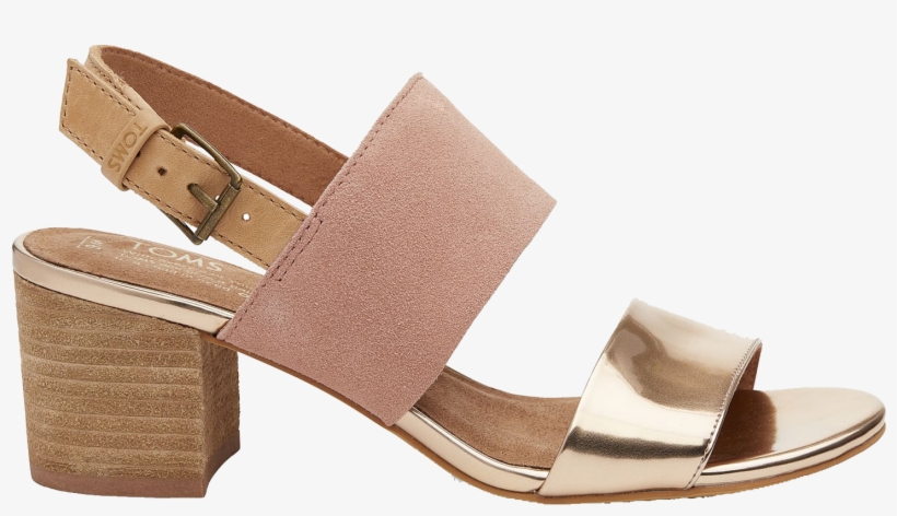 Toms Rose Gold Poppy Sandals, transparent png #1221613