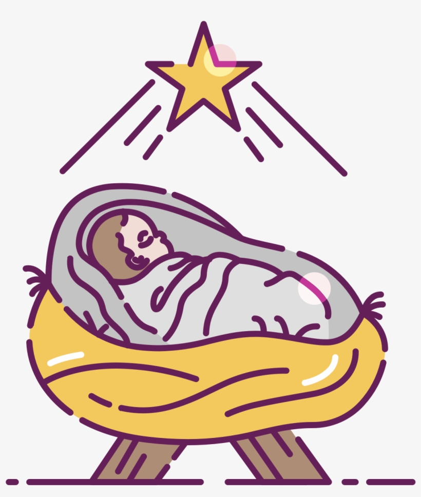 Baby Jesus In A Manger Clip Art - Manger, transparent png #1221667