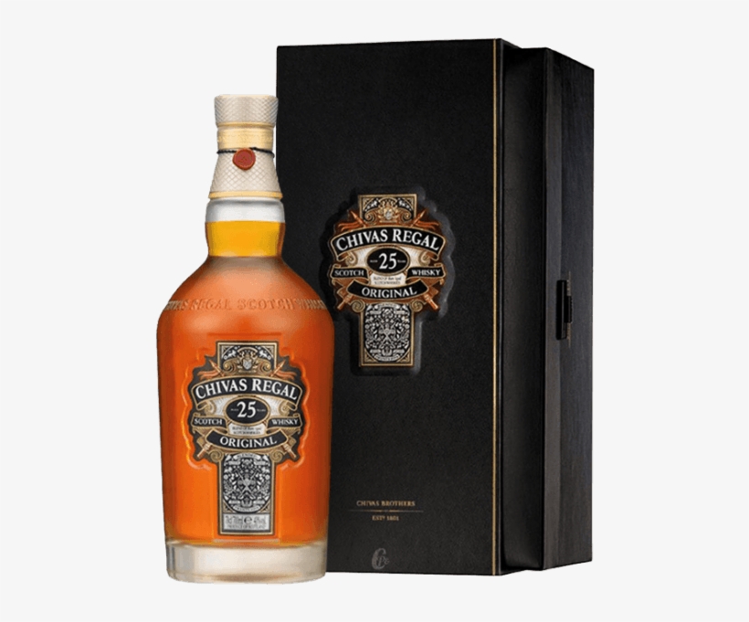 Chivas Regal 25 Year Old Gift Set - Chivas Regal Scotch 25 Year 750ml, transparent png #1221782