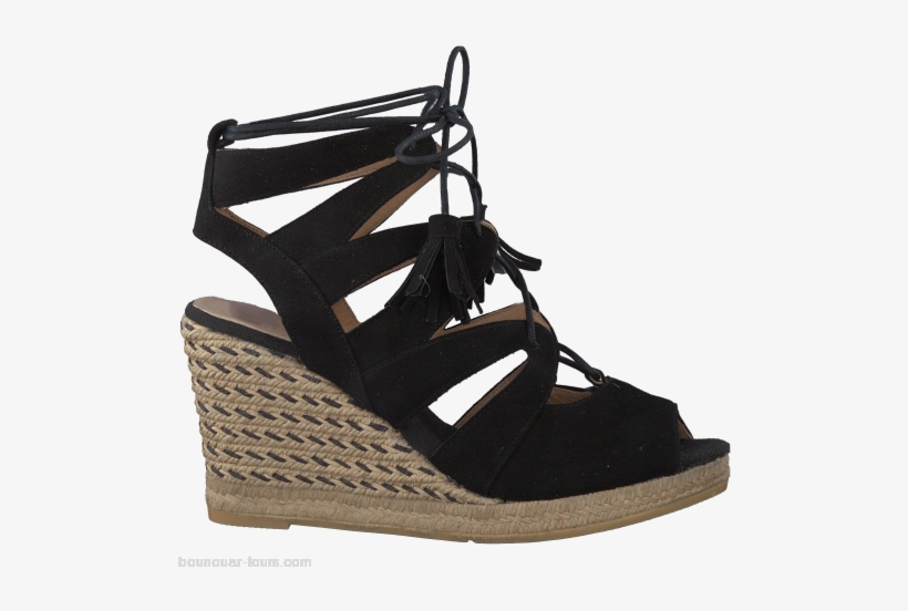 Schwarze Kanna Keilsandaletten 6314, transparent png #1221925