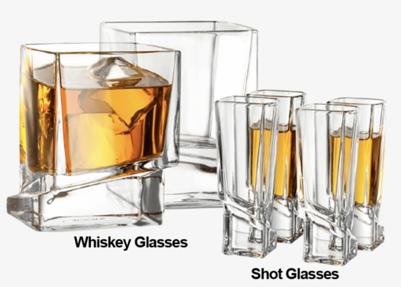 Squared Vodka Glasses, transparent png #1222038