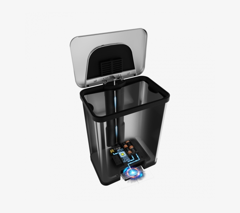 Tapcan Effortless One-tap Pedal Sensor Trash Can With - Waste Container, transparent png #1222427