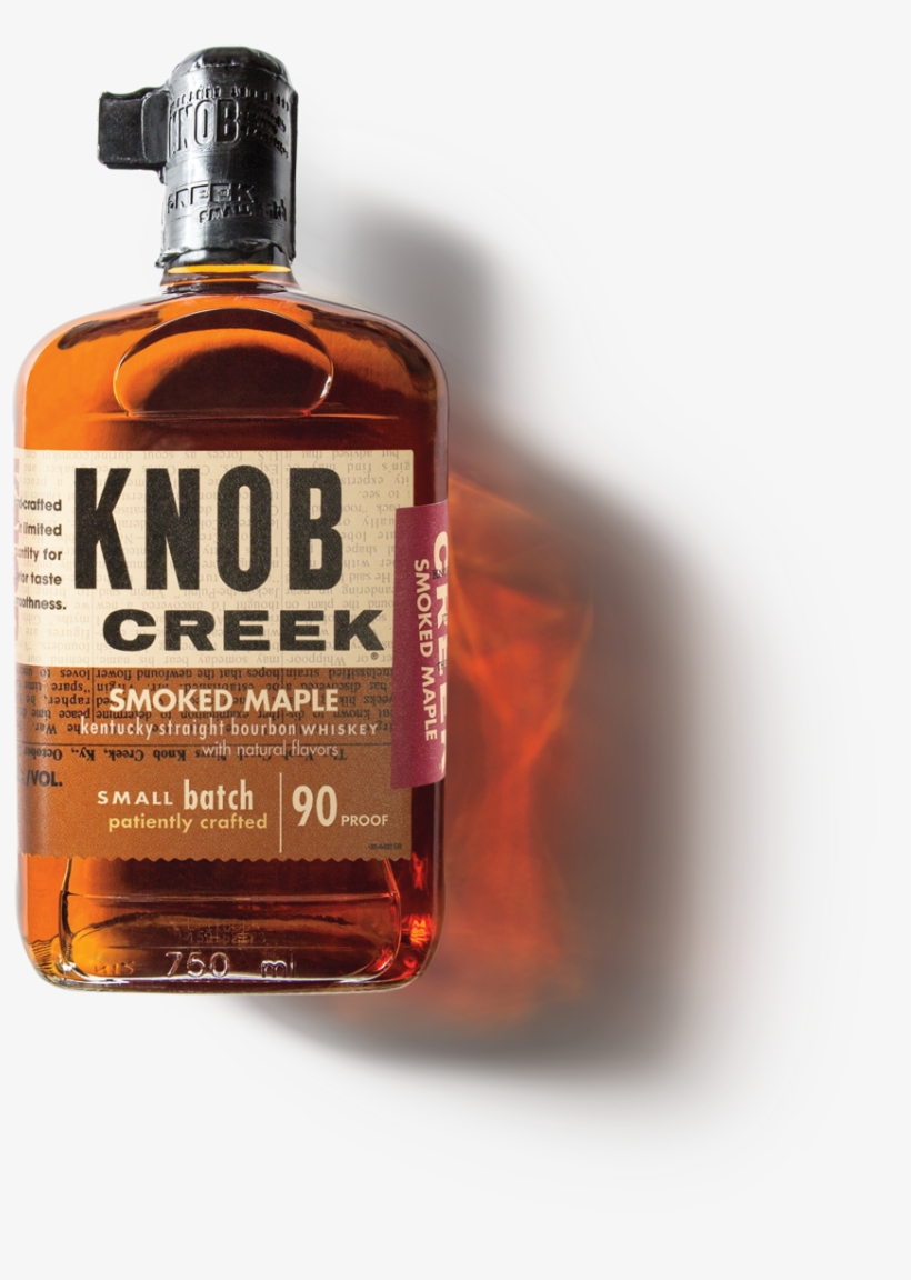 Bourbon Whiskey - Knob Creek Smoked Maple Bourbon Whiskey - 750 Ml Bottle, transparent png #1222538
