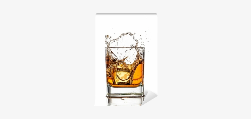 Whiskey Glass With Splash, Isolated On White Background - Amzdeal Whiskey Stones Reusable Wine Ice Cubes, transparent png #1222608