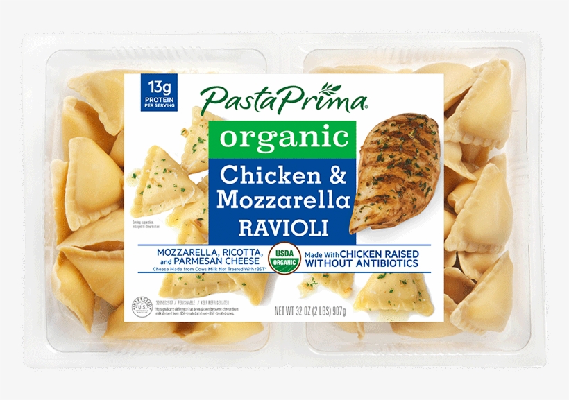 Organic Grilled Chicken & Mozzarella Ravioli, transparent png #1222979
